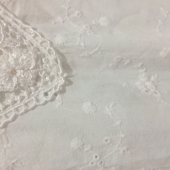 Jet White Cotton Eyelet Tunic Top Shirt Size Small - Picture 3 of 3